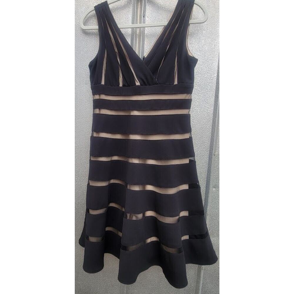 Scarlett Black & Nude Fit & Flare Sleeveless Mini Dress Size 6